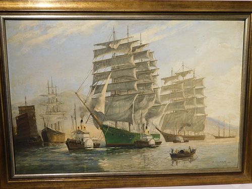 KILNER PAINTING OF SHIPS IN