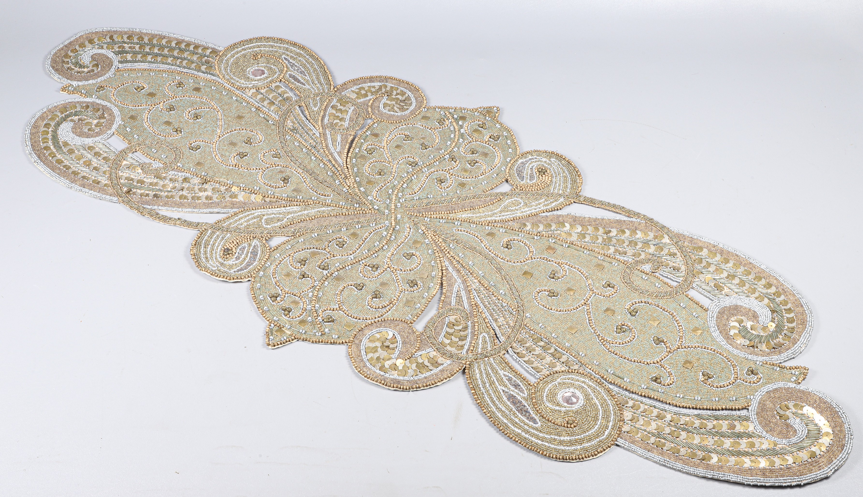 Kim Seybert beaded and sequin table