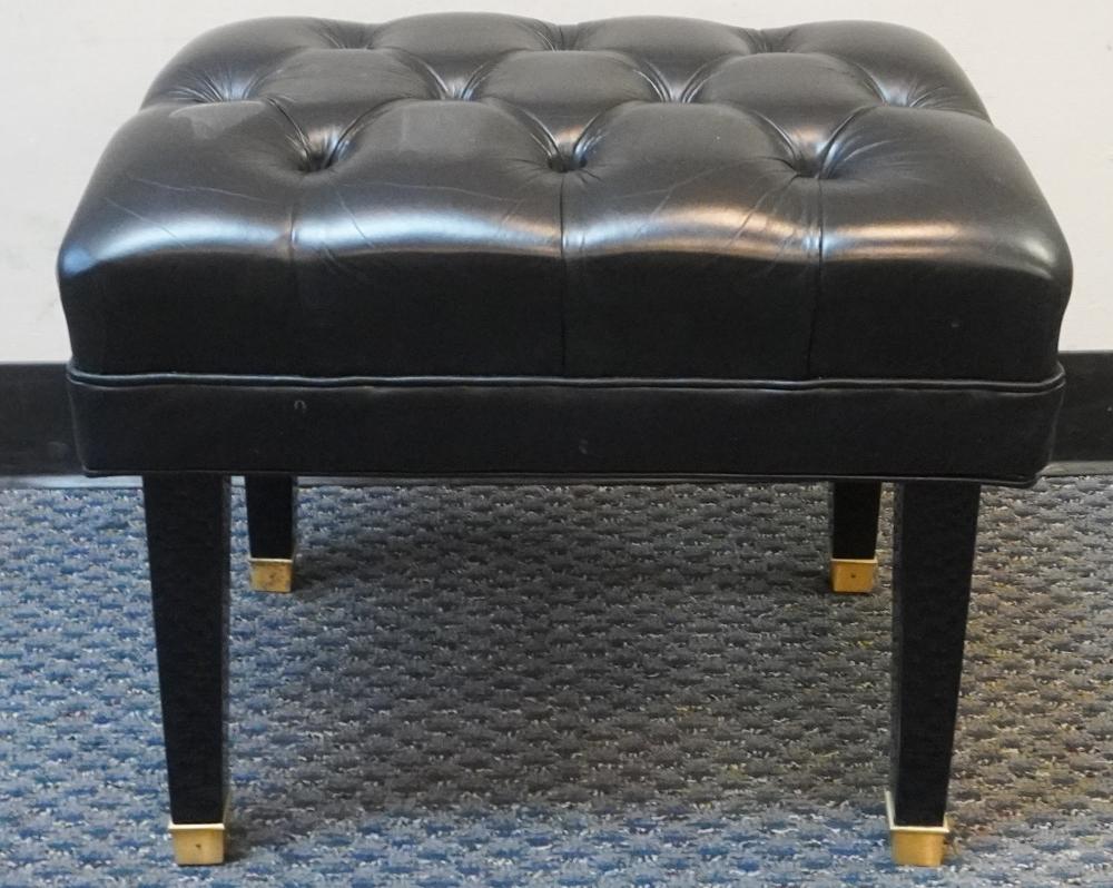 KIMBALL BLACK LACQUERED AND LEATHER