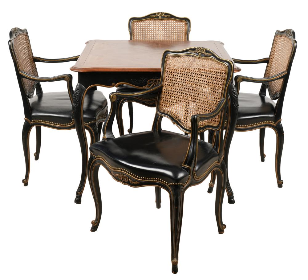 KINDEL LOUIS XV-STYLE EBONIZED