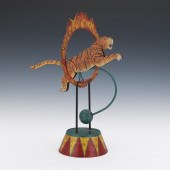 KINETIC JUMPING TIGER FIGURINE