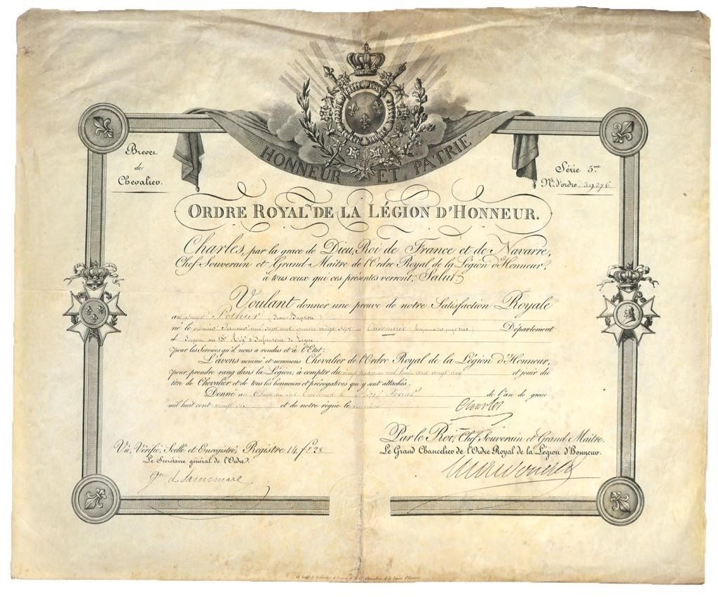 KING CHARLES X FRANCE SIGNED