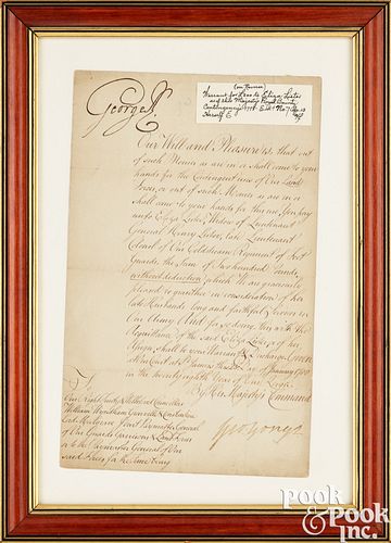 KING GEORGE III SIGNED ROYAL BOUNTY