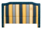 KING SIZE BED BLUE UPHOLSTERED