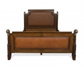 KING SIZE MAHOGANY FINISH AND