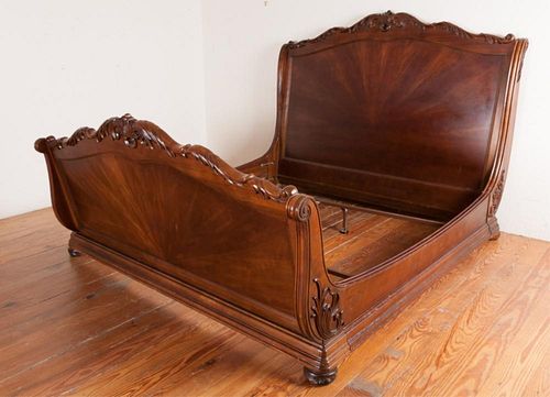 KING SIZE SLEIGH BED, CONTINENTAL