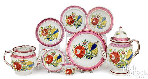 KING'S ROSE PEARLWARE TEA AND