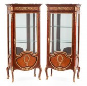 KINGWOOD AND MARQUETRY VITRINE