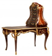 KINGWOOD, MARQUETRY BUREAU PLA
