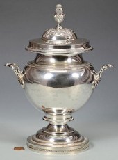 KINSEY COIN SILVER SUGAR URN,