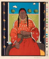 KIOWA, T. C. CANNON, WOMAN AT
