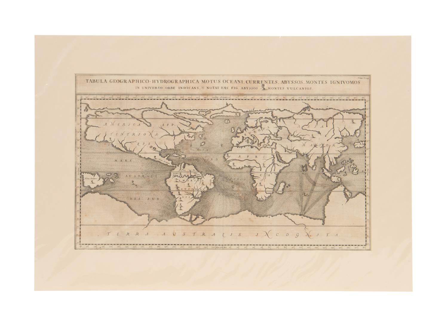 KIRCHER B&W MAP OF THE OCEAN