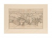 KIRCHER B&W MAP OF THE OCEAN C