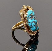KIRK 18KT TURQUOISE RING, CIRC