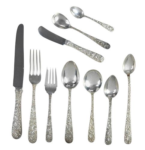 KIRK REPOUSSE STERLING FLATWARE,