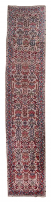 KIRMAN RUNNER: 3’1” X 14’4” MI