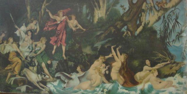 KISH, A. Oil on Canvas of an