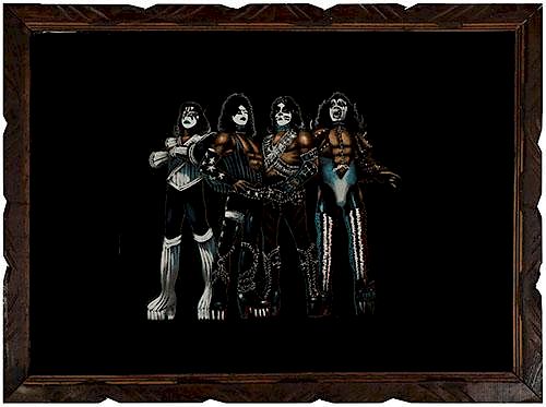 KISS BLACK VELVET PAINTING.Kiss