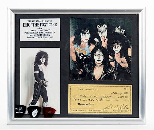 KISS ERIC "THE FOX" CARR SIGNED AND