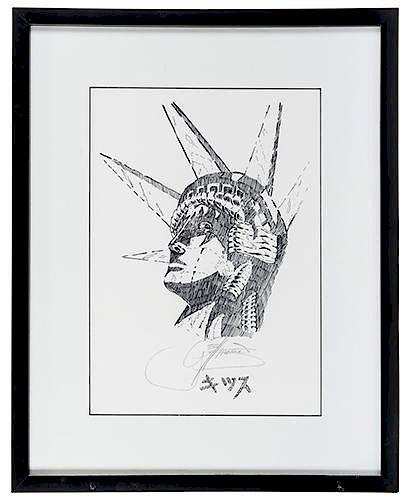 KISS GENE SIMMONS STATUE OF LIBERTY
