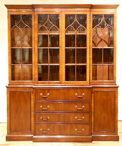 KITTINGER MAHOGANY BREAKFRONT