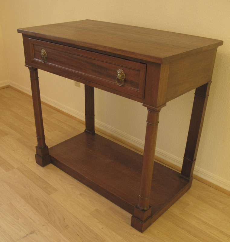 KITTINGER MAHOGANY FOYER TABLE: