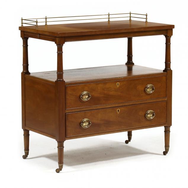 KITTINGER, MAHOGANY SERVING TABLE