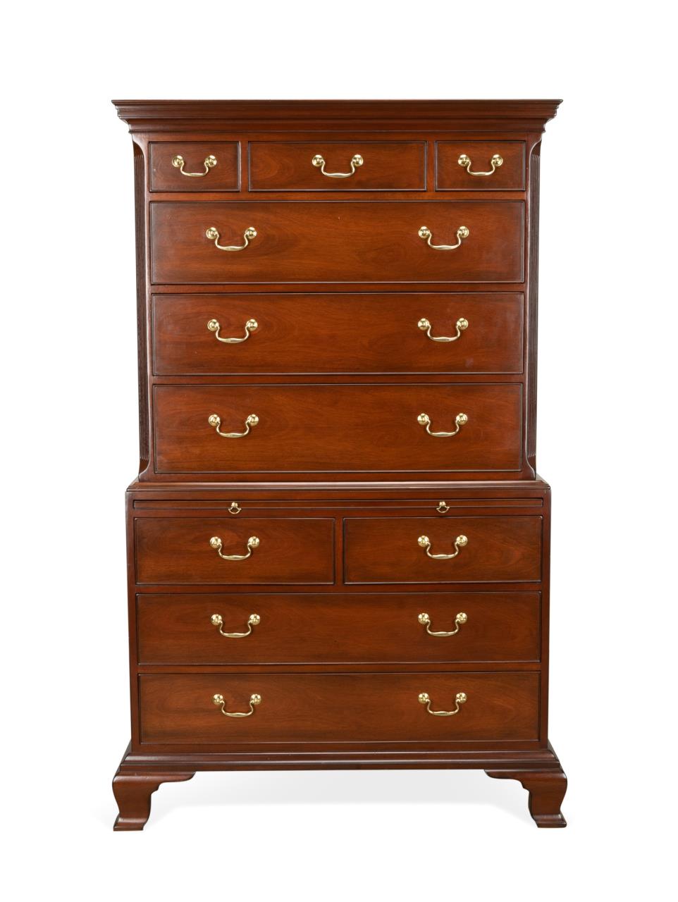 KITTINGER MAHOGANY TEN DRAWER CHEST
