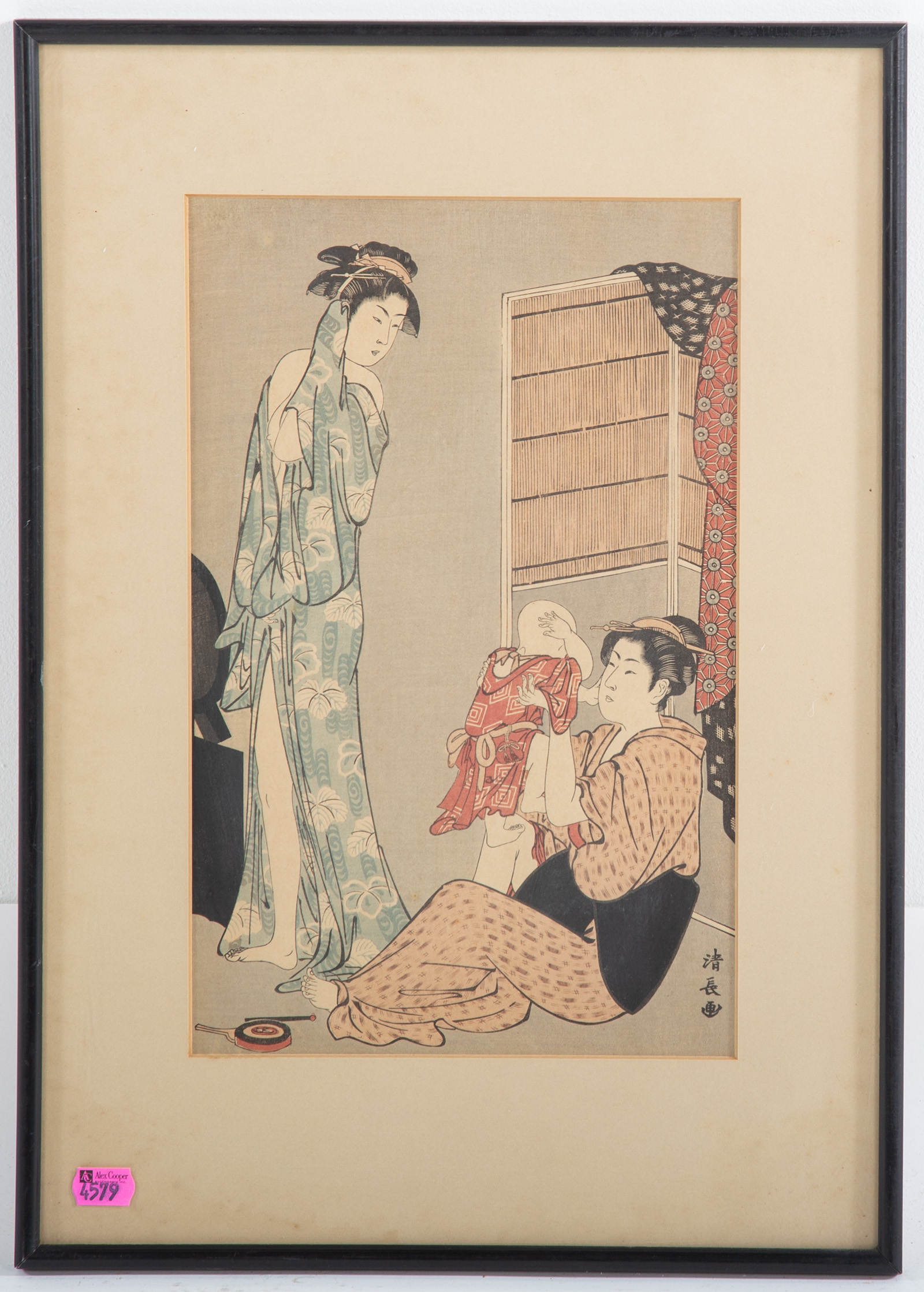 KIYONAGA TORII. AFTER THE BATH,