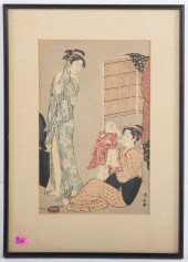 KIYONAGA TORII. AFTER THE BATH