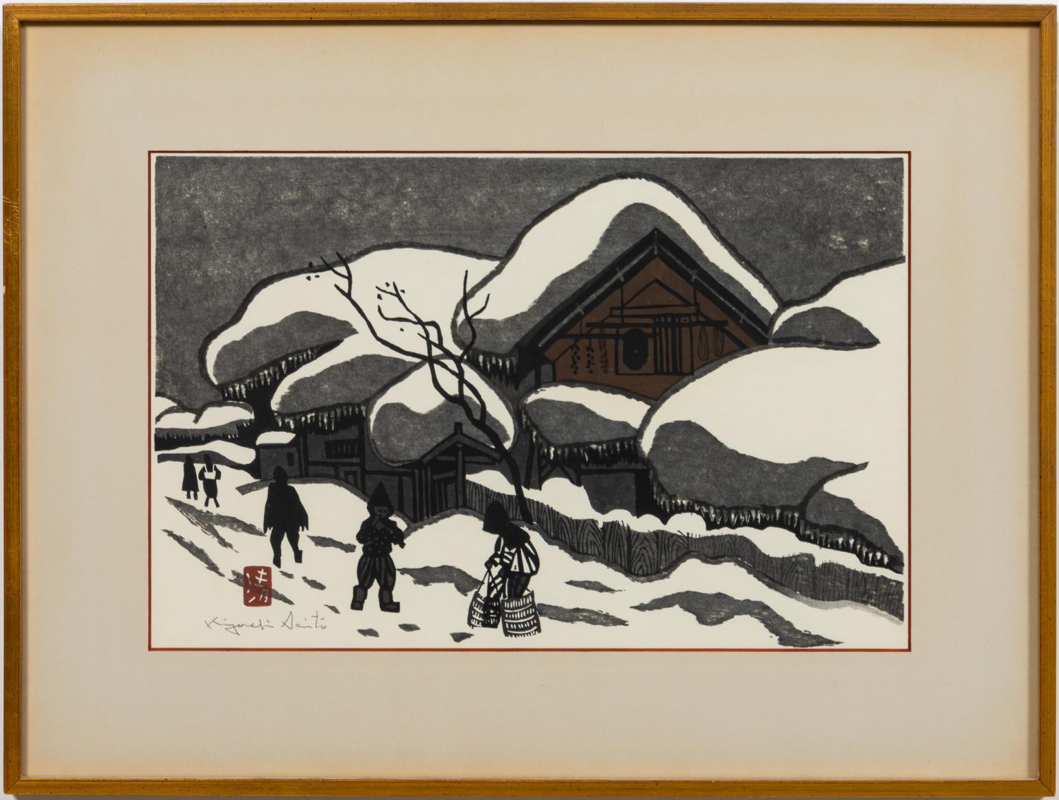 KIYOSHI SAITO, WOODBLOCK PRINT,
