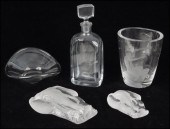 KJELLANDER ETCHED GLASS VASE.