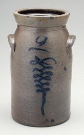 Kline decorated stoneware chur