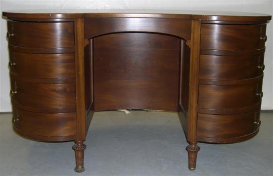 Knee hole desk  kidney-shaped 