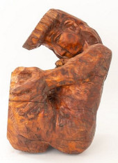 KNEELING NUDE WOMAN CARVED WOO