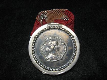 Knit sterling silver purse    circa