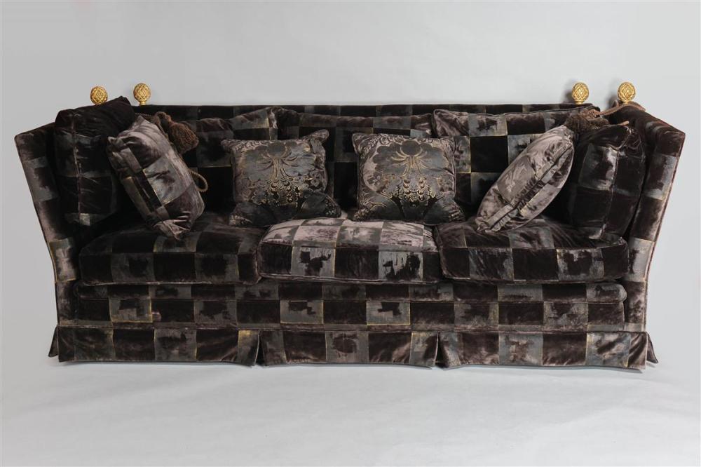 KNOLE STYLE CUT VELVET SOFA WITH