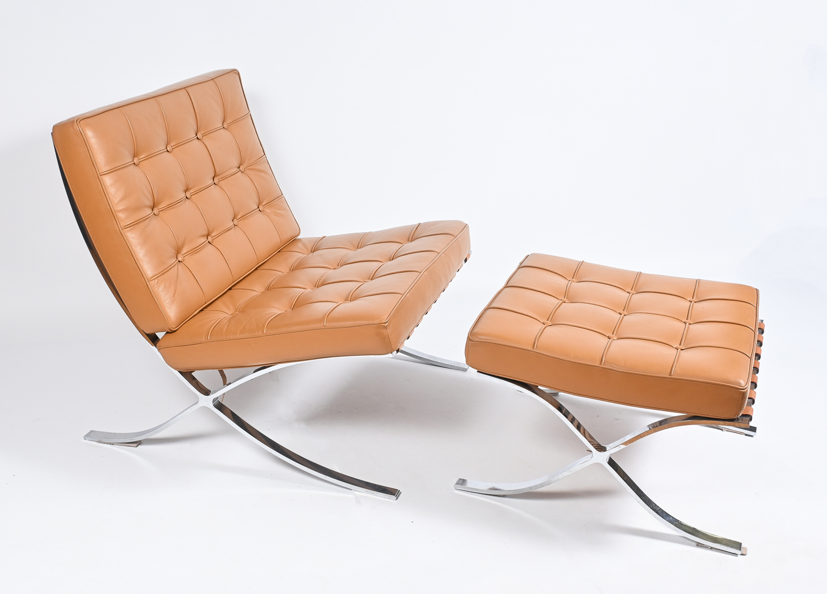 KNOLL BARCELONA CHAIR & OTTOMAN: