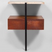 KNOLL TRAVERTINE TOP METAL AND