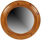 KNOTTY PINE ROUND WALL MIRRORK