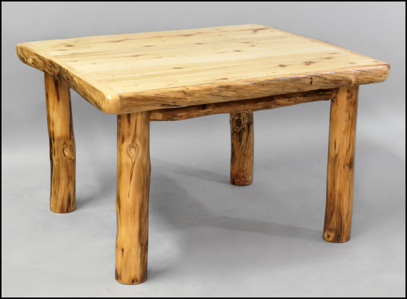 KNOTTY PINE TABLE. H: 31'' W: