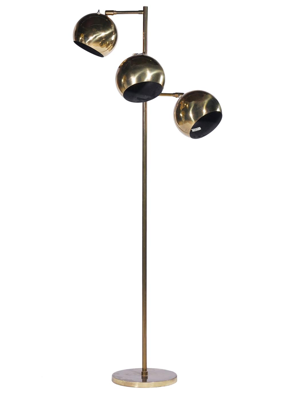KOCH & LOWY 3 GLOBE BRASS FLOOR