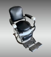 KOKEN PORCELAIN BARBER CHAIR: