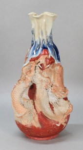 KOKO SUMIDA POTTERY DRAGON VAS