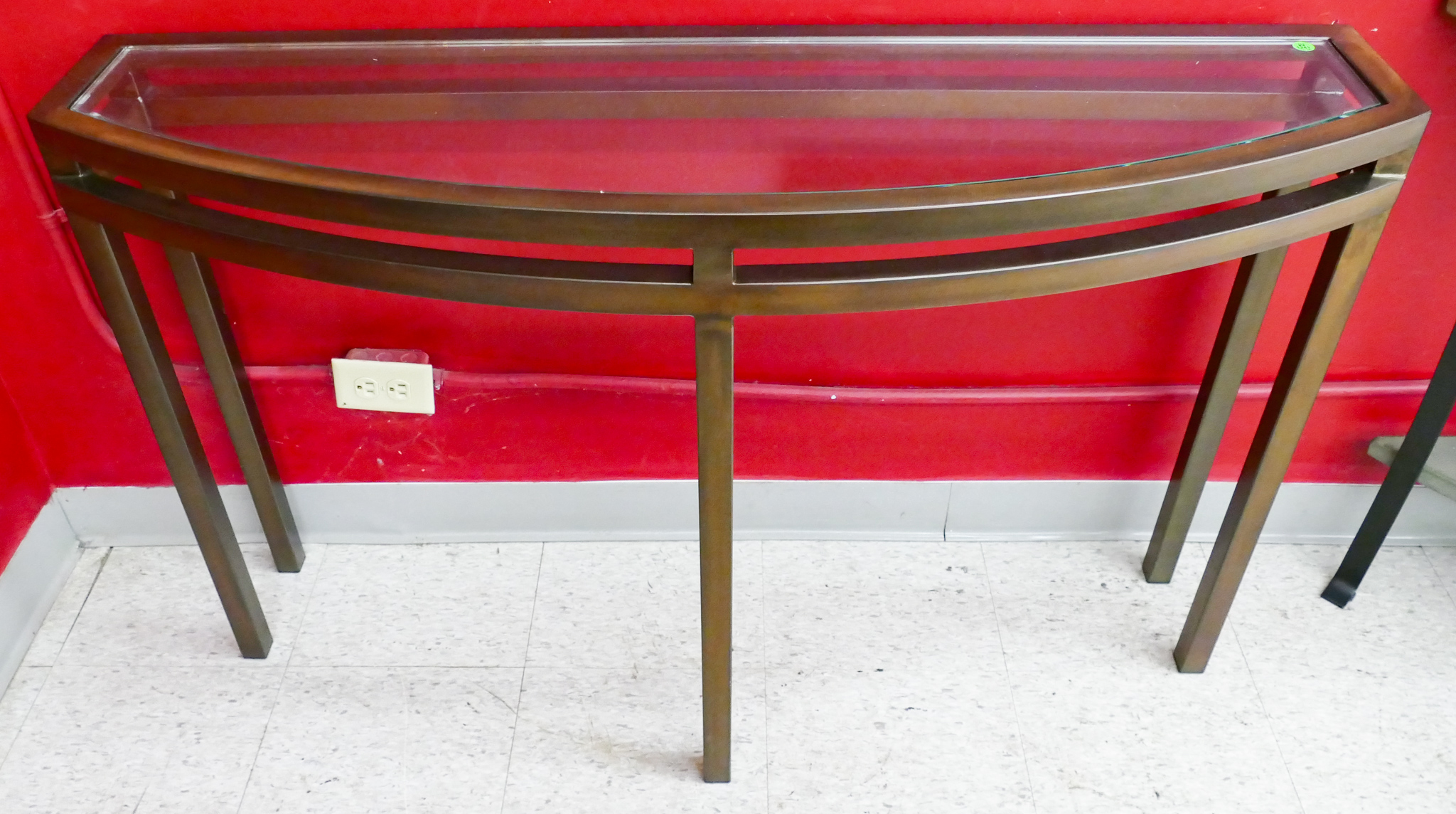 Kolkka Glass Top Steel Hall Table