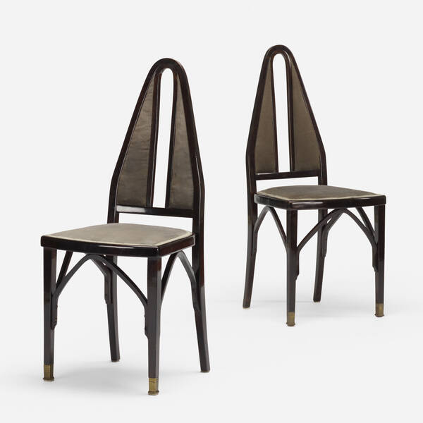 Koloman Moser, attribution. chairs,