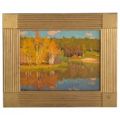 KOMAROV. "RIVER LANDSCAPE," OI