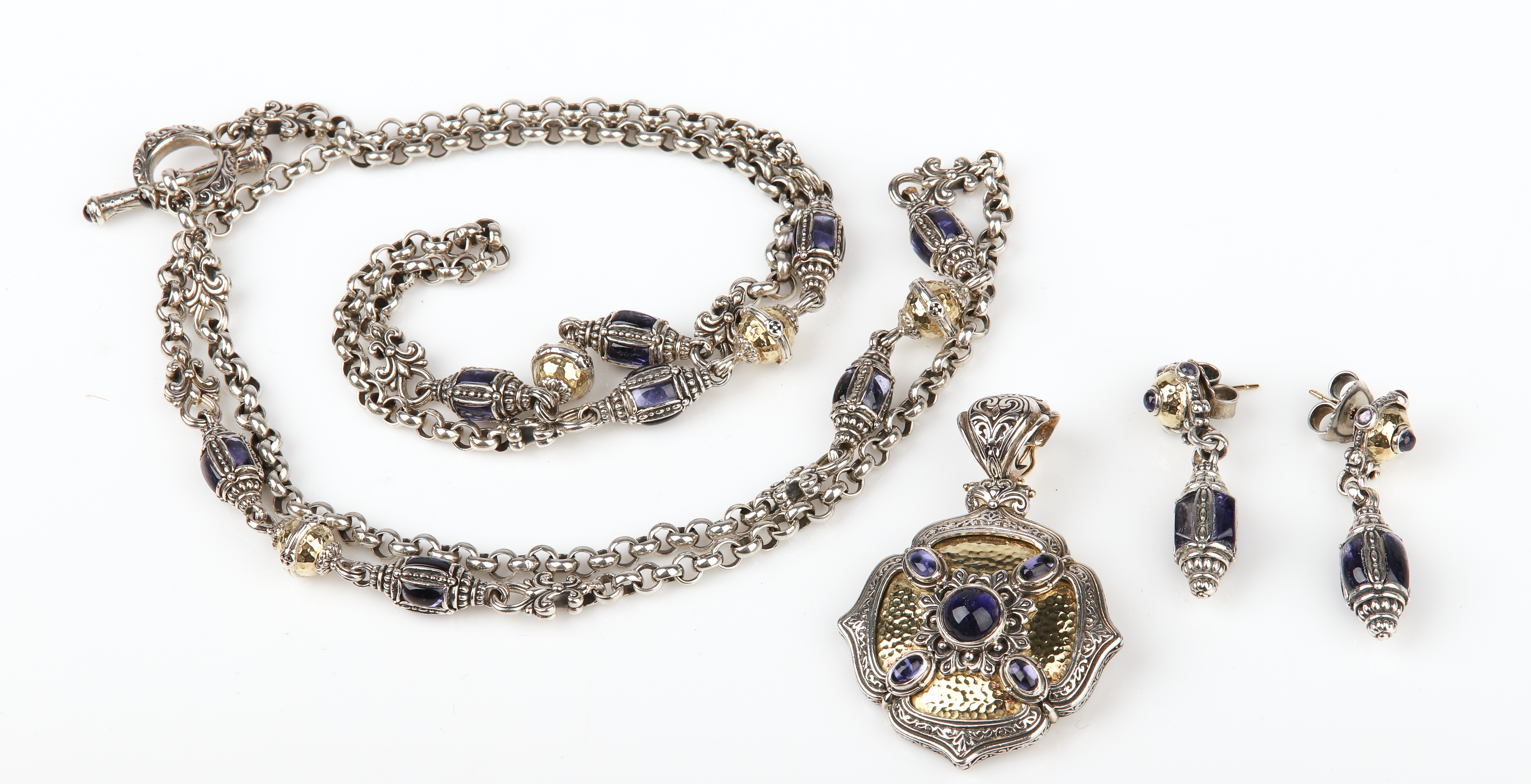 Konstantino Iolite Pendant Necklace