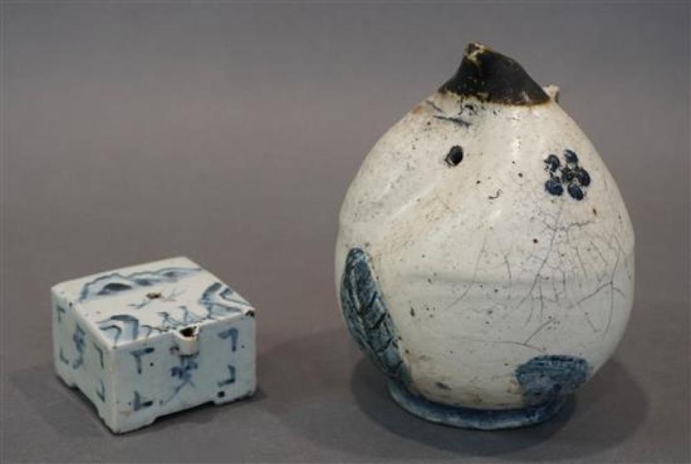 KOREAN BLUE AND WHITE CERAMIC LARGE