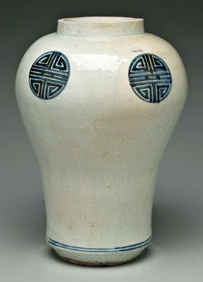 Korean blue and white jar,